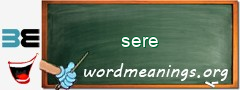 WordMeaning blackboard for sere